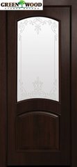 Дверь межкомнатная Новый стиль ПВХ Делюкс ИНТЕРА Антре Каштан (стекло с рисунком)