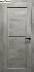 Двери межкомнатные NEXT 2x Муар светло-серый черное лакобель