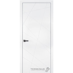 Дверь межкомнатная крашенная Terminus Фрезато модель 29 (44 мм)-геометрика Эмаль белая