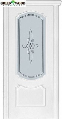Дверь межкомнатная шпонированная Terminus Каро Модель 41 (Стекло) Ясень Белый