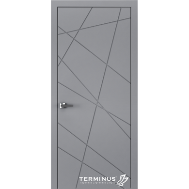 Дверь межкомнатная крашенная Terminus Фрезато модель 29 (44 мм)-геометрика Эмаль серая