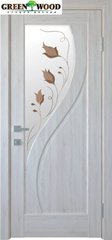 Дверь межкомнатная Новый стиль ПВХ МАЭСТРА Прима Ясень New (стекло с рисунком)