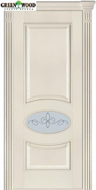 Дверь межкомнатная шпонированная Terminus Каро Модель 55 (Стекло 02) Ясень Crema