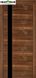 Дверь межкомнатная шпонированная Terminus Урбан Модель 21 (Стекло черное) Орех американский
