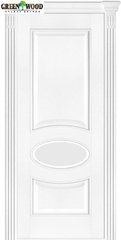 Дверь межкомнатная шпонированная Terminus Каро Модель 55 (Стекло 02) Ясень Белый