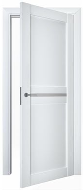 Дверь межкомнатная Terminus с ПВХ покрытием Нанофлекс 104 ПГ белая (глухая) вставка из матового стекла