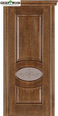 Дверь межкомнатная шпонированная Terminus Каро Модель 55 (Стекло 02) Дуб Браун