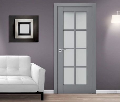 Дверь межкомнатная Terminus с ПВХ покрытием Неоклассико 601 ПО (стекло) Серый