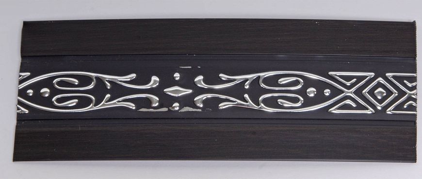 Лента декоративная 70 мм, Бленда Виктория Венге Серебро на потолочный карниз КСМ усиленный карниз