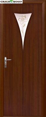 Дверь межкомнатная Новый стиль МДФ Экошпон МОДЕРН Бора Орех 3D (Стекло с Рисунком 1)