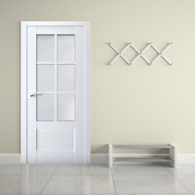 Дверь межкомнатная Terminus с ПВХ покрытием Неоклассико 602 ПО (стекло) Белый мат