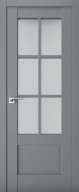 Дверь межкомнатная Terminus с ПВХ покрытием Неоклассико 602 ПО (стекло) Серый