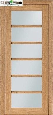Дверь межкомнатная шпонированная Terminus Модерн Модель 137 (Стекло) Дуб светлый