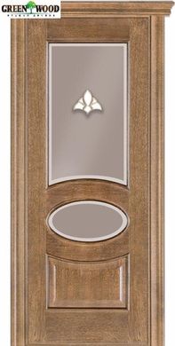 Дверь межкомнатная шпонированная Terminus Каро Модель 55 (Стекло 03) Дуб Даймонд