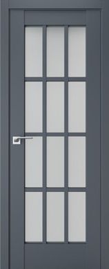 Дверь межкомнатная Terminus с ПВХ покрытием Неоклассико 603 ПО (стекло) Антрацит