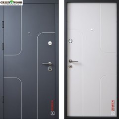 Дверь металлическая Zimen Скай Графит Матовый/Белое Дерево