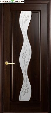 Дверь межкомнатная Новый стиль ПВХ МАЭСТРА Волна Венге (Стекло с Рисунком 2)