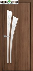 Дверь межкомнатная Новый стиль Экошпон МОДЕРН Лилия Ольха 3D (стекло с рисунком)