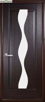 Дверь межкомнатная Новый стиль ПВХ МАЭСТРА Волна Венге (Стекло Сатин)