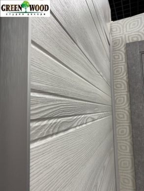 Двери межкомнатные IN13 Клен айс графитовое зеркало алюминиевые торцы