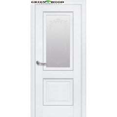 Дверь межкомнатная Новый стиль Premium Элегант Имидж Белый Мат с молдингом Р2
