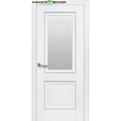 Дверь межкомнатная Новый стиль Premium Элегант Имидж Белый Мат с молдингом Р2