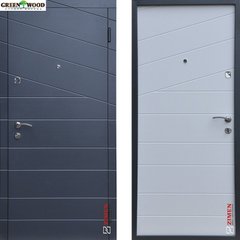 Дверь металлическая Zimen Line Антрацит/Белая Шагрень