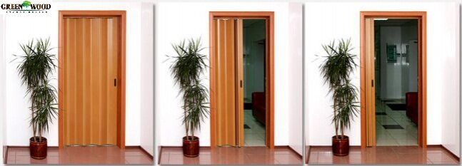 Дверь гармошка Melody Vinci Decor Орех Мускатный