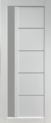 Дверь межкомнатная KDF Grand коллекция Liberti цвет белый мат стекло сатин (грета)