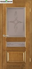 Дверь межкомнатная шпонированная Terminus Каро Модель 53 (Стекло 03) Дуб Даймонд
