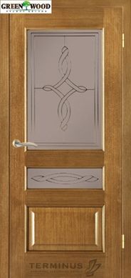 Дверь межкомнатная шпонированная Terminus Каро Модель 53 (Стекло 03) Дуб Даймонд