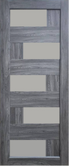 Дверь межкомнатная KDF Palmira коллекция Liberti цвет бук графит стекло сатин (мира)