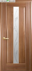 Дверь межкомнатная Новый стиль ПВХ МАЭСТРА Премьера Золотая Ольха (Стекло с Рисунком 2)