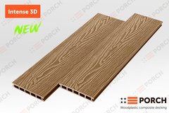 Террасная доска Porch Intense Teak 3D 3000x150x24 двухсторонний декор
