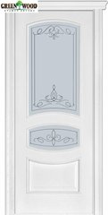 Дверь межкомнатная шпонированная Terminus Каро Модель 50 (Стекло 03) Ясень Белый