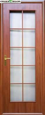 Дверь межкомнатная Новый стиль МДФ КОЛОРИ Витраж Орех (Стекло Матовое)