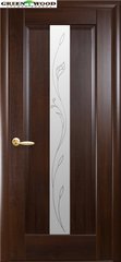 Дверь межкомнатная Новый стиль ПВХ МАЭСТРА Премьера Каштан (Стекло с Рисунком 2)