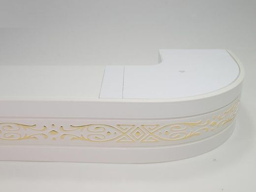 Лента декоративная 70 мм, Бленда Виктория Белая Золото на потолочный карниз КСМ, усиленный карниз потолочный